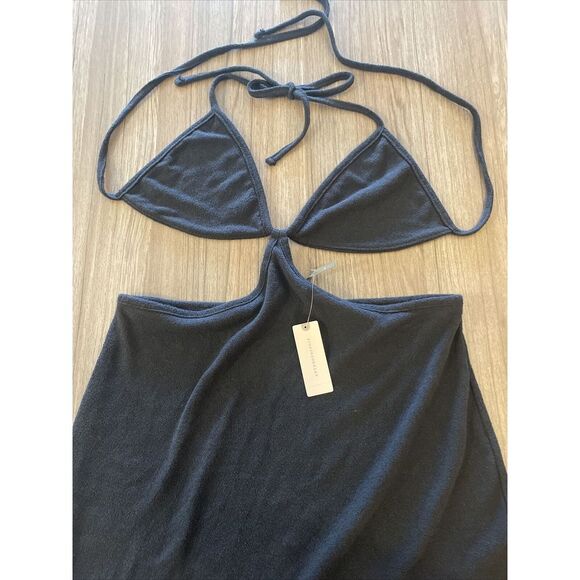 By Anthropologie Black Cutout Mini‎ Dress Size Medium MSRP $78 NWT - Picture 2 of 11